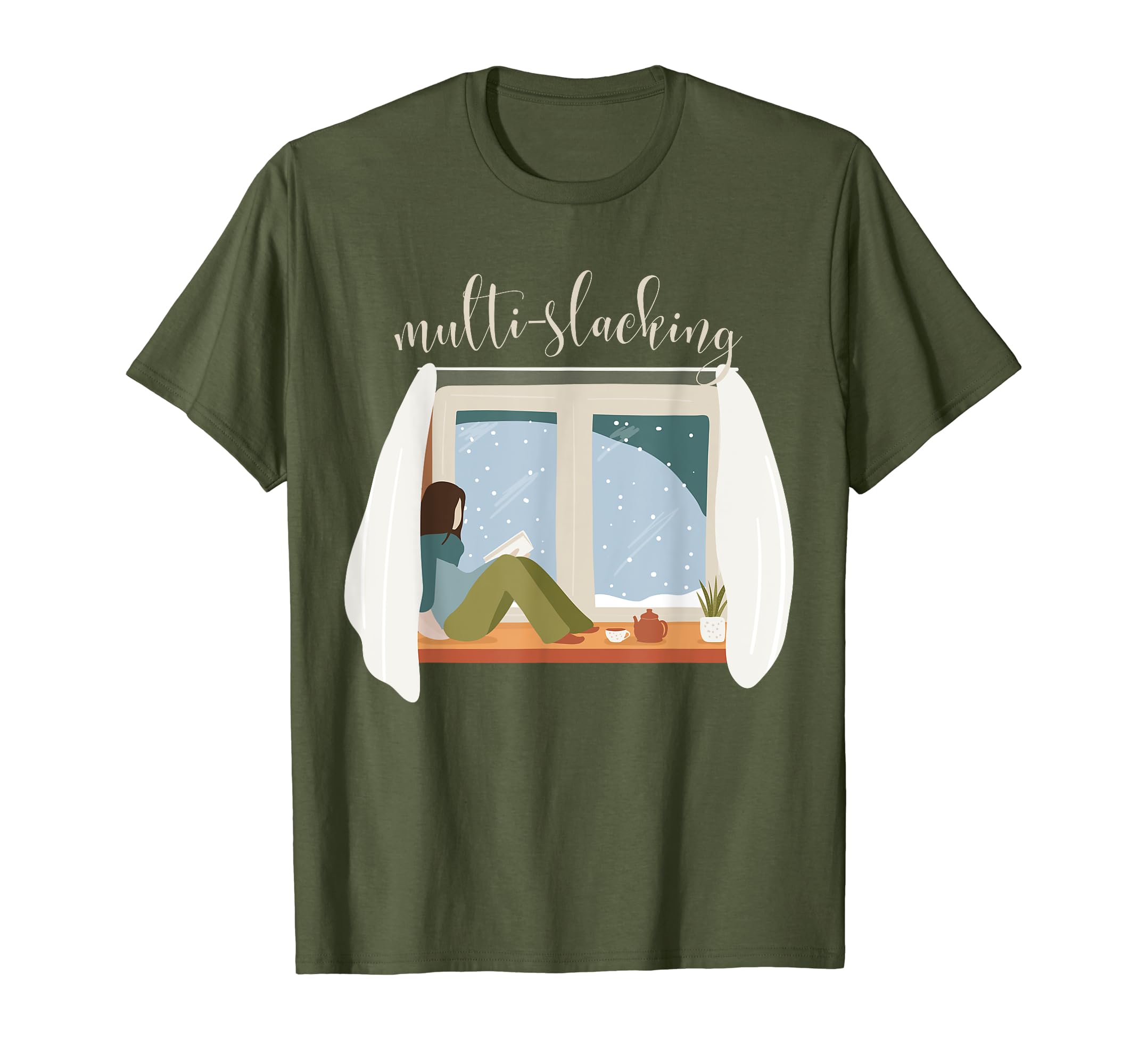 Multi Slacking Relaxing Self Care T-Shirt - Aesthetic Graphic for Adults - T-Shirt, Sweatshirt, Hoodie