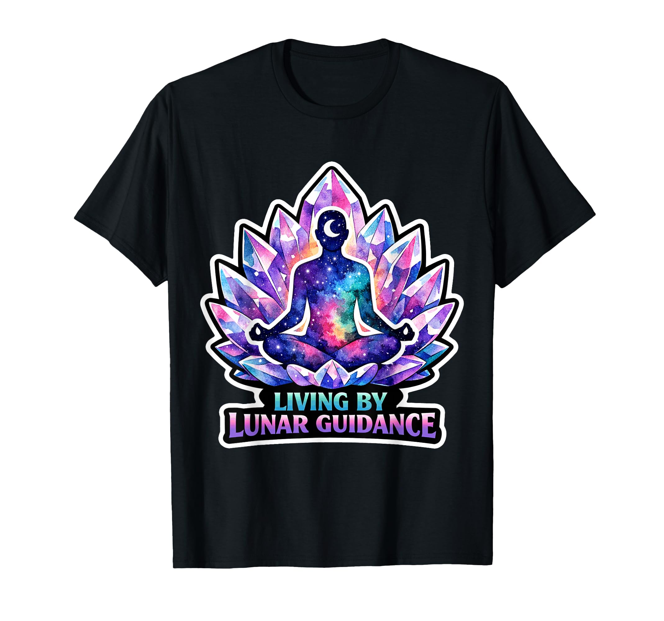 Moon Meditation Lunar Mindfulness T-Shirt - Aesthetic Graphic for Adults - T-Shirt, Sweatshirt, Hoodie