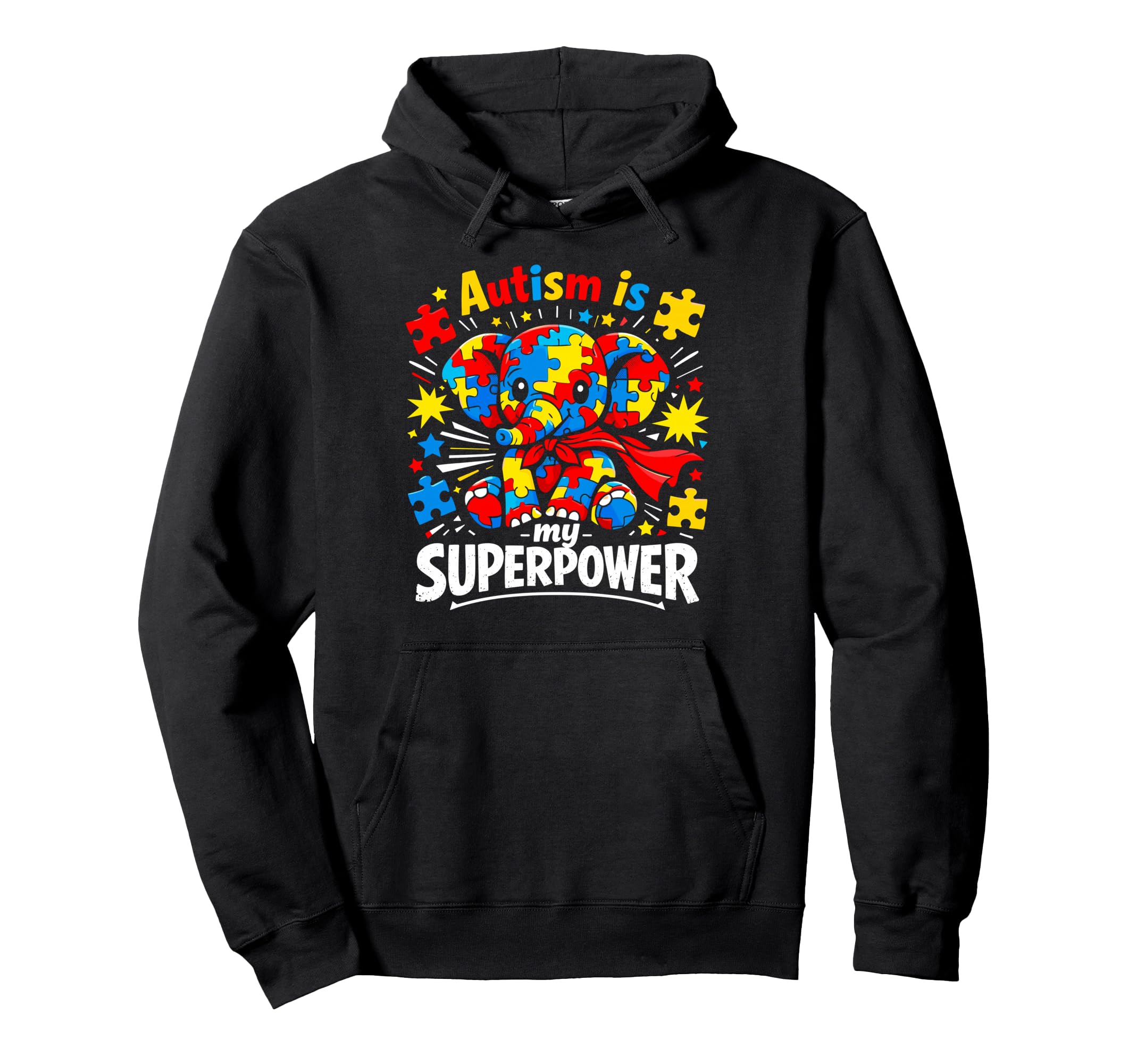 Autism Is My Superpower Neurodiversity Hoodie - Unique Graphic Unisex - T-Shirt, Sweatshirt, Hoodie