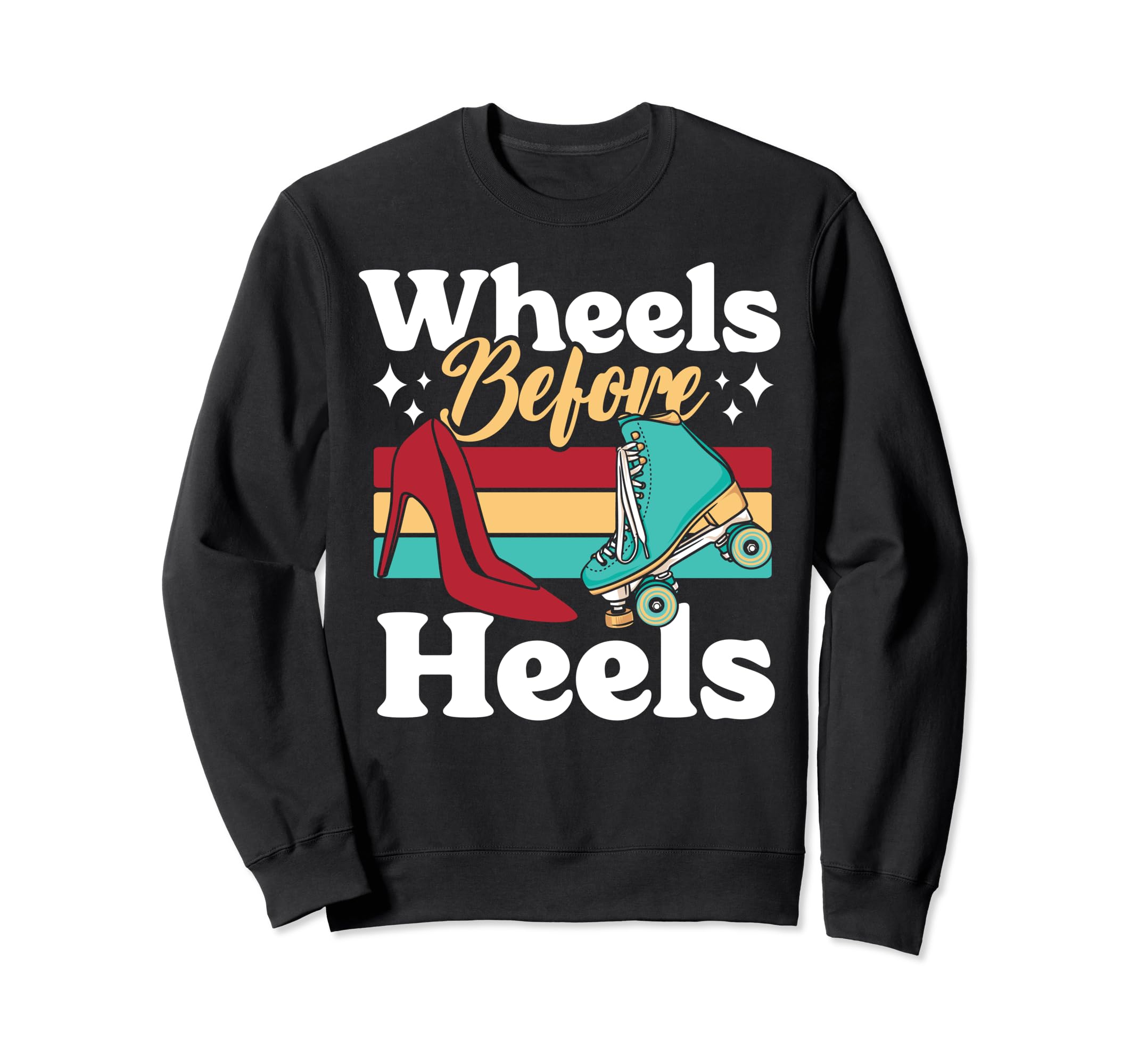 Roller Skating Skate 1970S Wheels Sweatshirt - Minimalist Print for Adults - T-Shirt, Sweatshirt, Hoodie