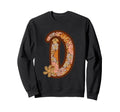 Letter D Initial Floral Monogram Boho Sweatshirt - Graphic Print Men Women - T-Shirt, Sweatshirt, Hoodie