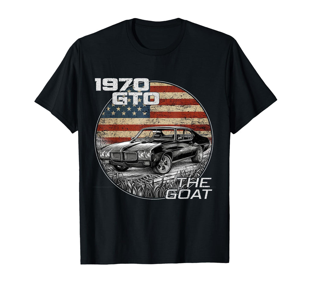 70 1970 Gto American Flag T-Shirt - Aesthetic Graphic for Adults - T-Shirt, Sweatshirt, Hoodie