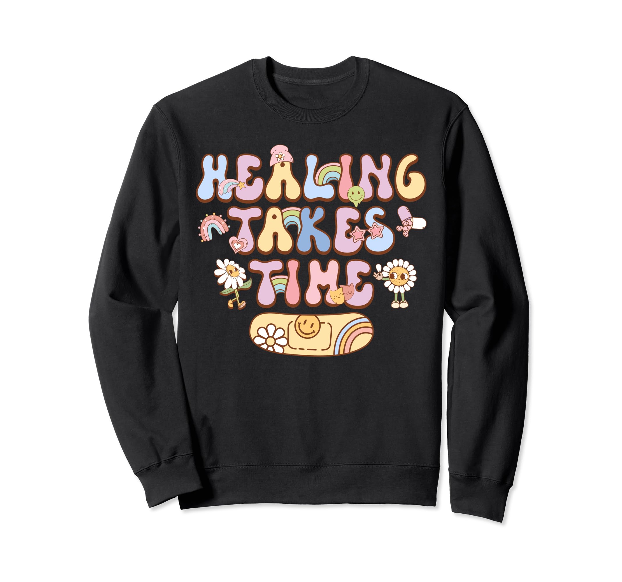 Healing Takes Time Mental Health Sweatshirt - Minimalist Print Unisex - T-Shirt, Sweatshirt, Hoodie