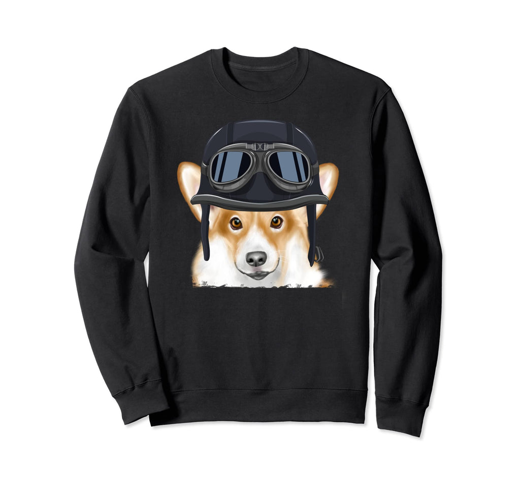 Funny Motorcycle Helmet Pembroke Sweatshirt - Trendy Graphic Men Women - T-Shirt, Sweatshirt, Hoodie