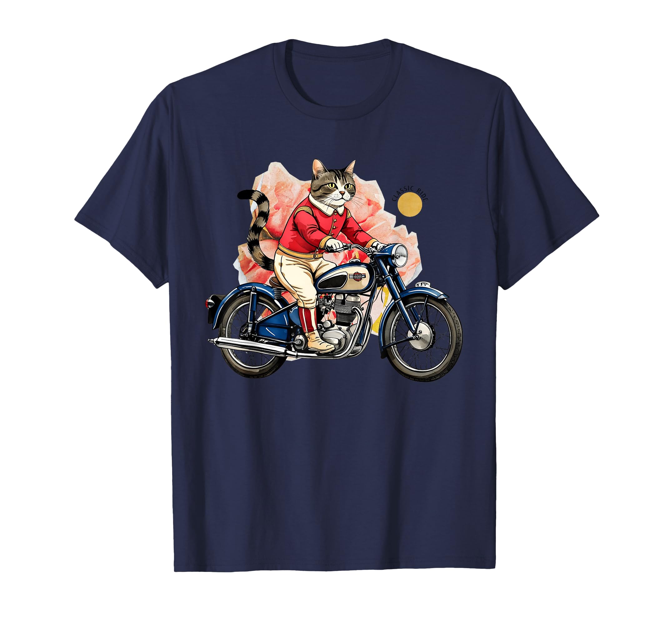 Cat Motorcycle Cat Drives T-Shirt - Casual Everyday Wear for Adults - T-Shirt, Sweatshirt, Hoodie