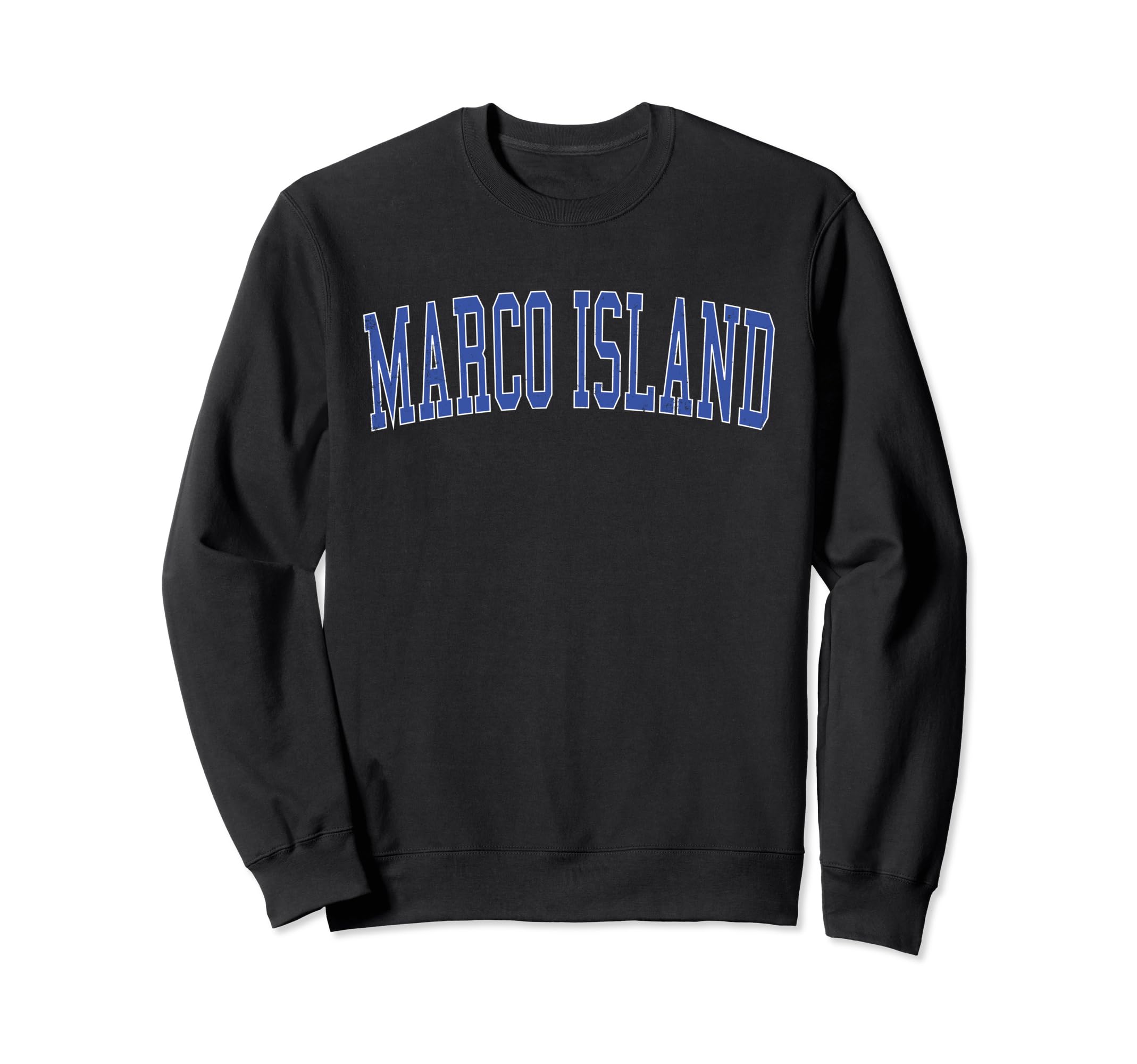 Marco Island Fl Distressed Blue Sweatshirt - Minimalist Print Unisex - T-Shirt, Sweatshirt, Hoodie