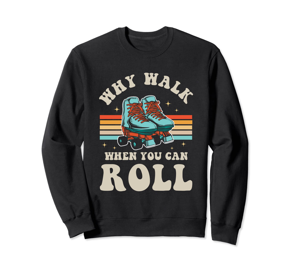 Inline Skate Skates 80S Sweatshirt - Minimalist Print for Adults - T-Shirt, Sweatshirt, Hoodie