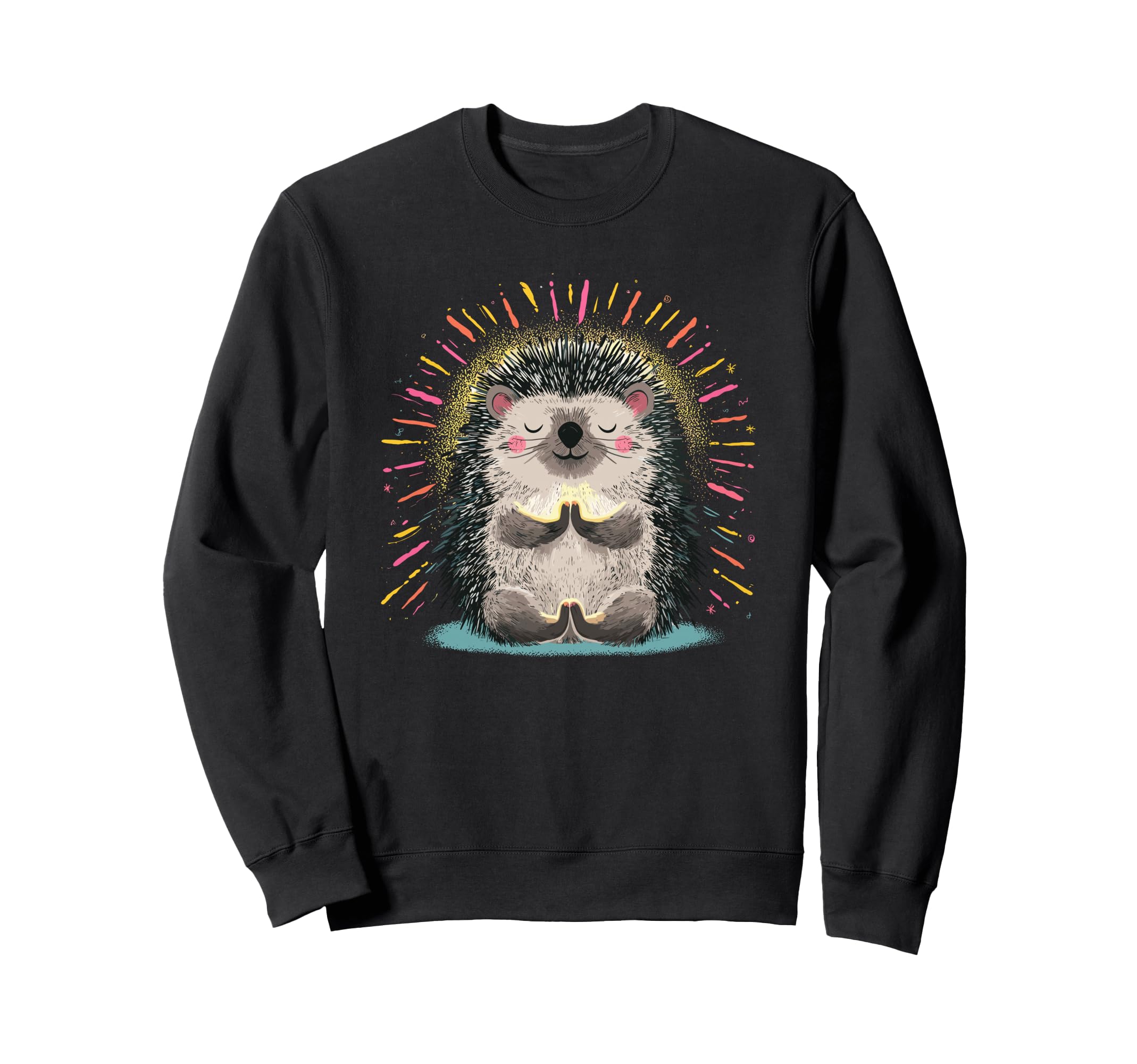 Meditating Hedgehog Zen Vibes Sweatshirt - Streetwear Style Men Women - T-Shirt, Sweatshirt, Hoodie