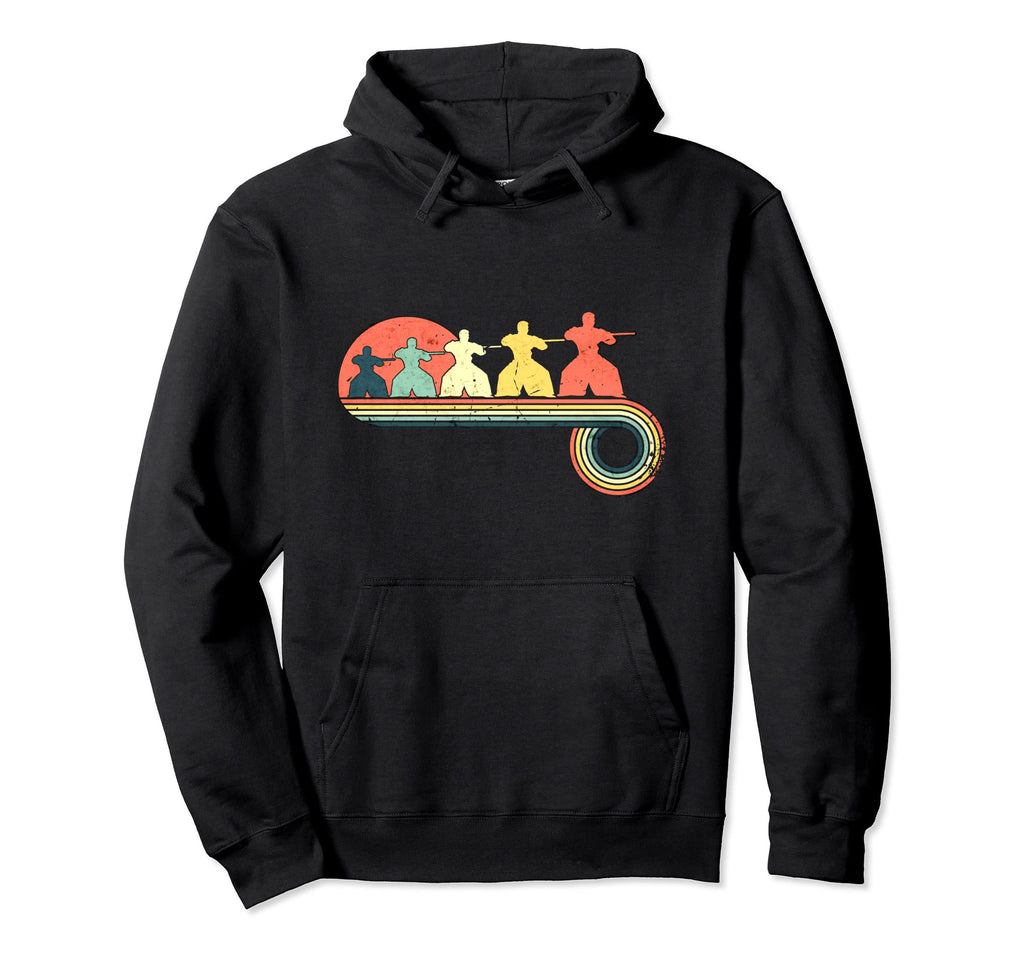 Samurai Sunset Rainbow Hoodie - Aesthetic Graphic Unisex - T-Shirt, Sweatshirt, Hoodie