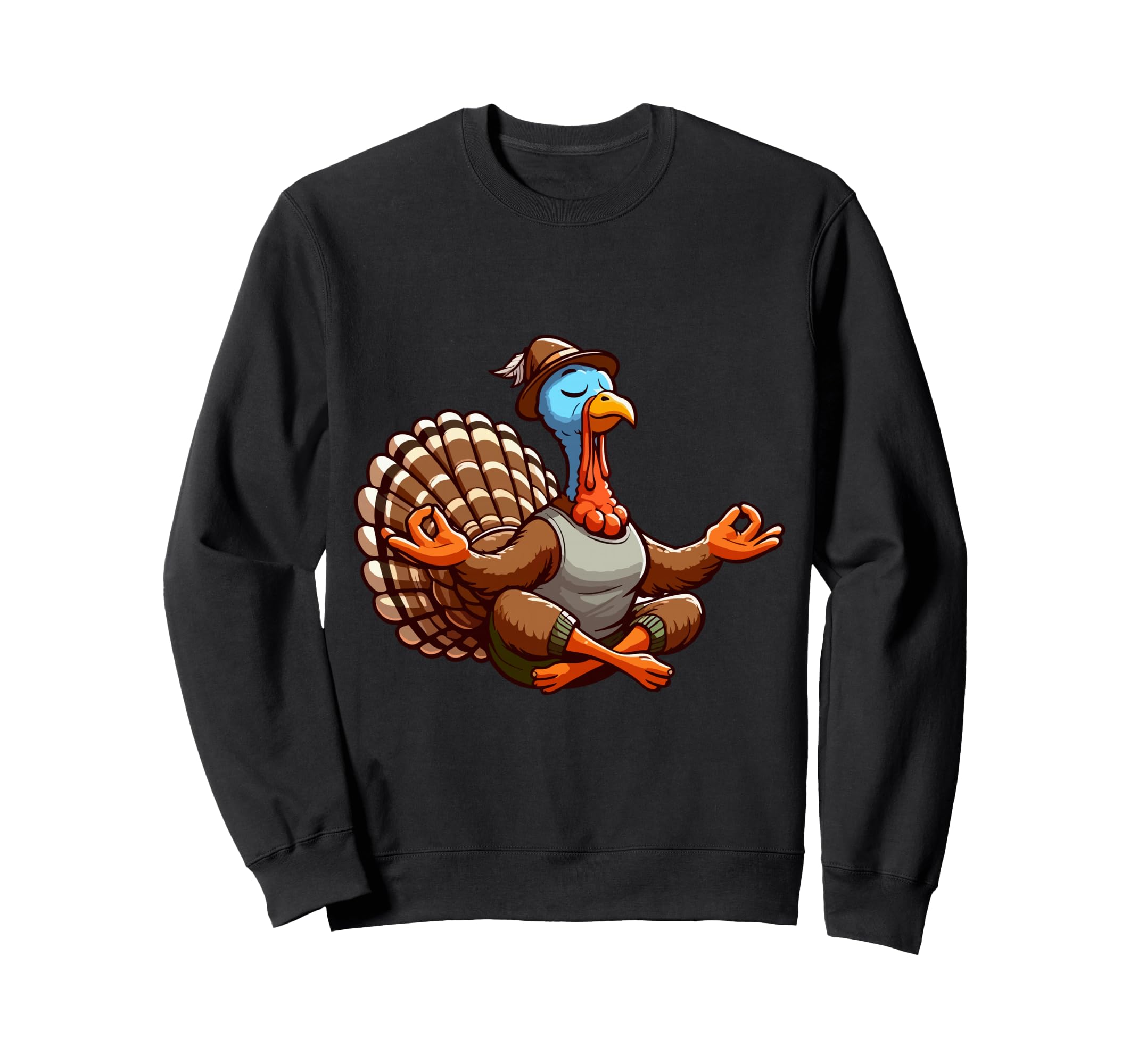 Meditation Turkey Yoga Pose Sweatshirt - Minimalist Print for Adults - T-Shirt, Sweatshirt, Hoodie