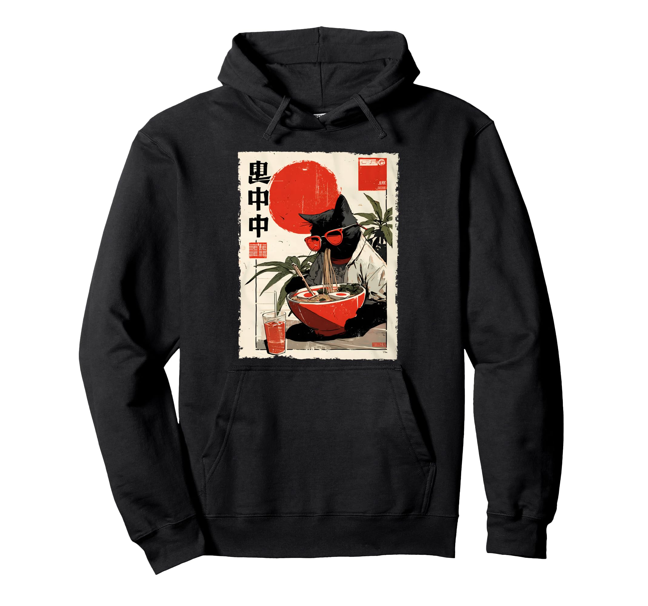 Groovy Cat Ramen Japanese 80S 70S Hoodie - Casual Everyday Wear for Adults - T-Shirt, Sweatshirt, Hoodie