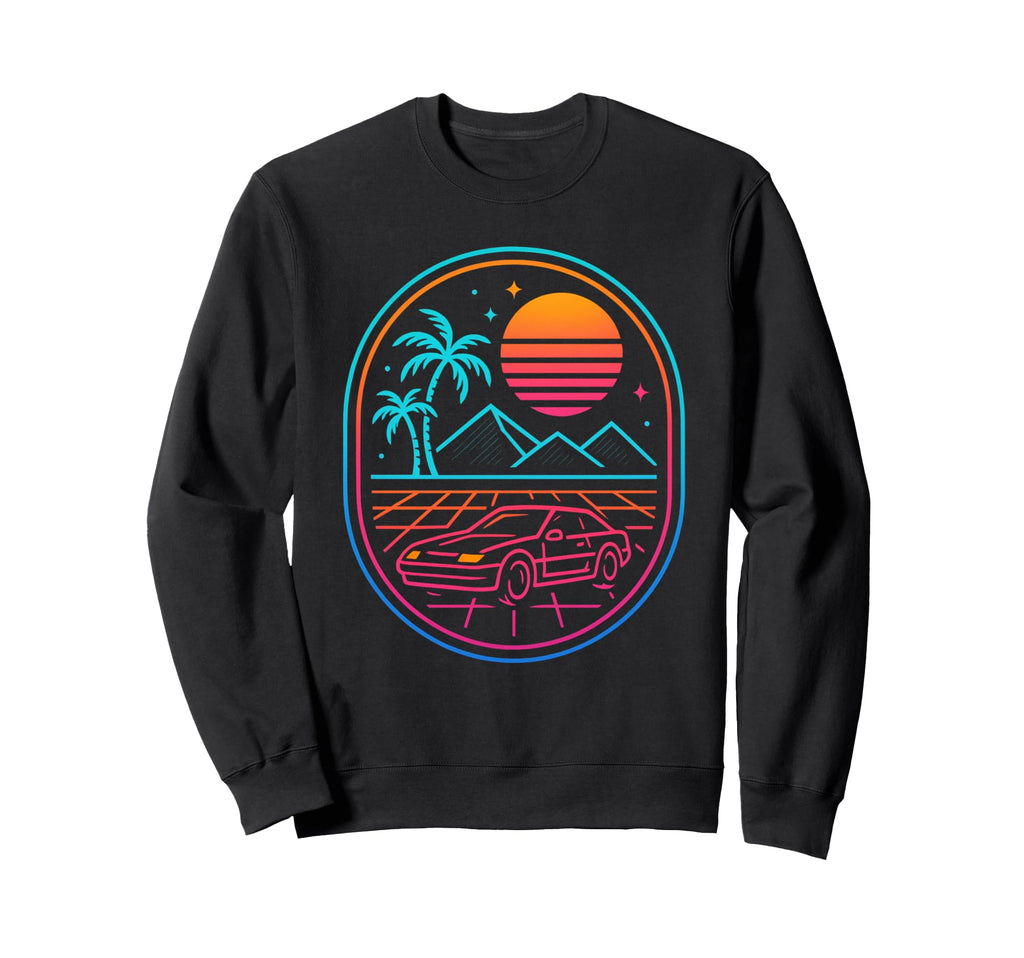 80S Synthwave Sweatshirt - Graphic Print Unisex - T-Shirt, Sweatshirt, Hoodie