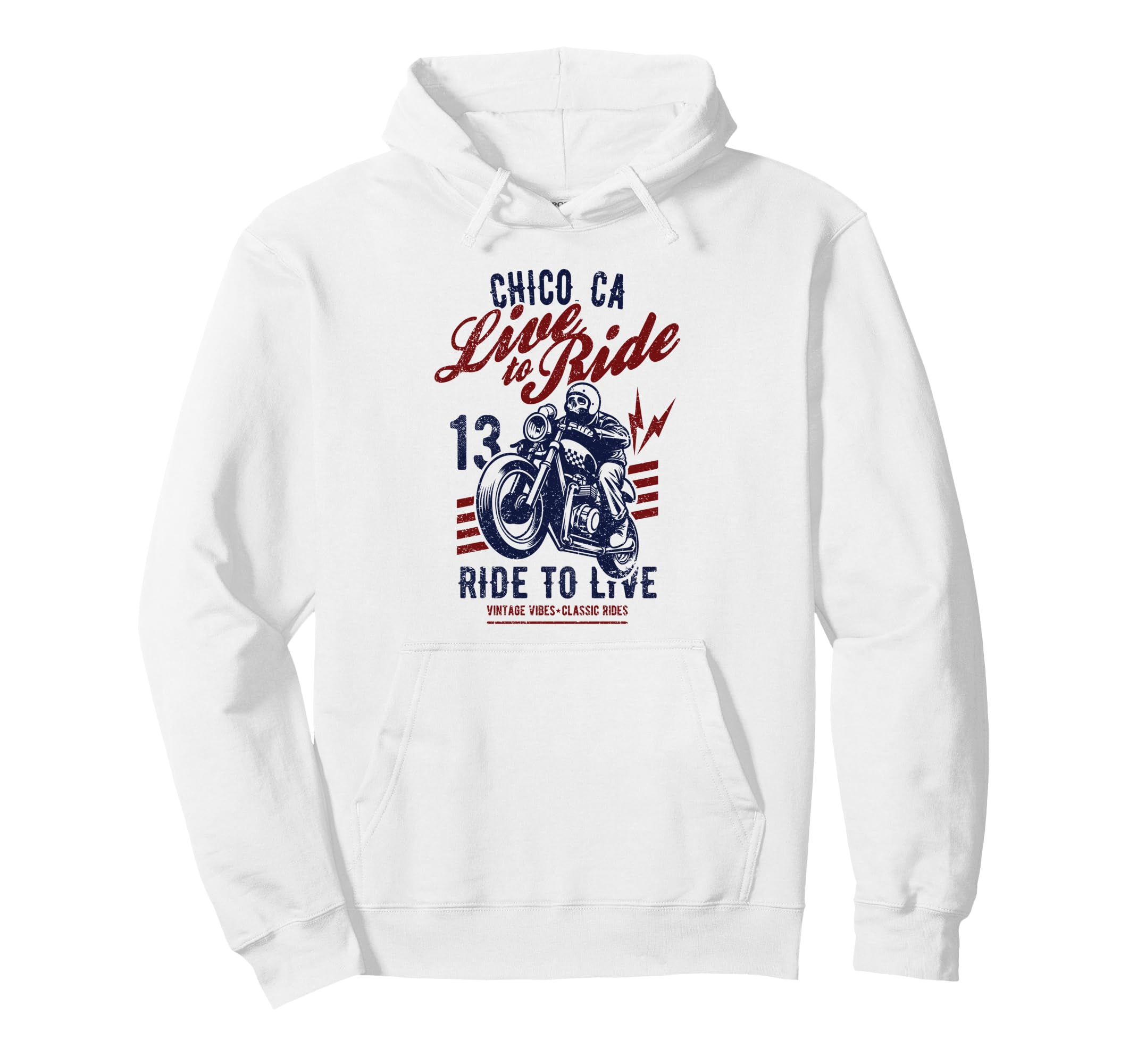 Chico California Motorcycle Skull Rider Hoodie - Minimalist Print Unisex - T-Shirt, Sweatshirt, Hoodie
