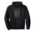 Billie Multicolor Typography Hoodie - Fun Novelty Design Men Women - T-Shirt, Sweatshirt, Hoodie