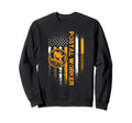 Distressed Postal Worker Usa Flag Sweatshirt - Graphic Print Unisex - T-Shirt, Sweatshirt, Hoodie