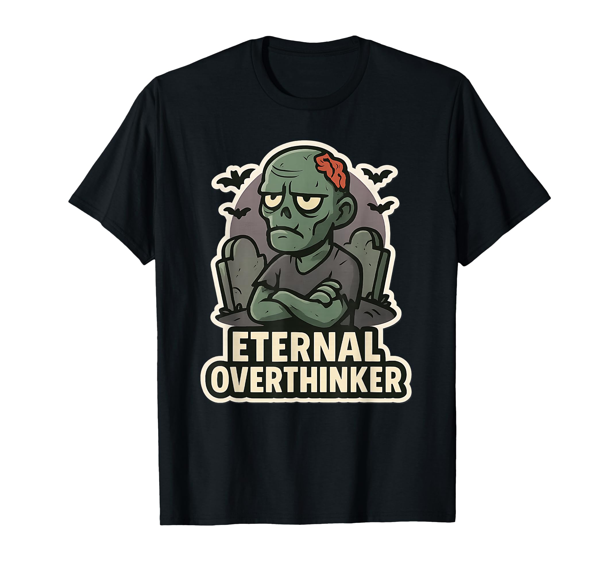 Eternal Overthinker Green Zombie T-Shirt - Custom Art Print Men Women - T-Shirt, Sweatshirt, Hoodie
