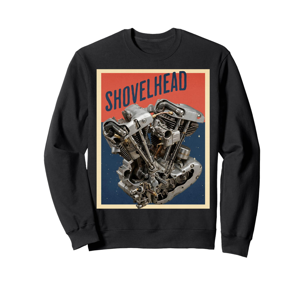 Shovelhead Engine Cutaway Diagram Sweatshirt - Graphic Print Unisex - T-Shirt, Sweatshirt, Hoodie