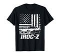Old School Usa Flag Iroc Z Muscle Car T-Shirt - Graphic Print for Adults - T-Shirt, Sweatshirt, Hoodie