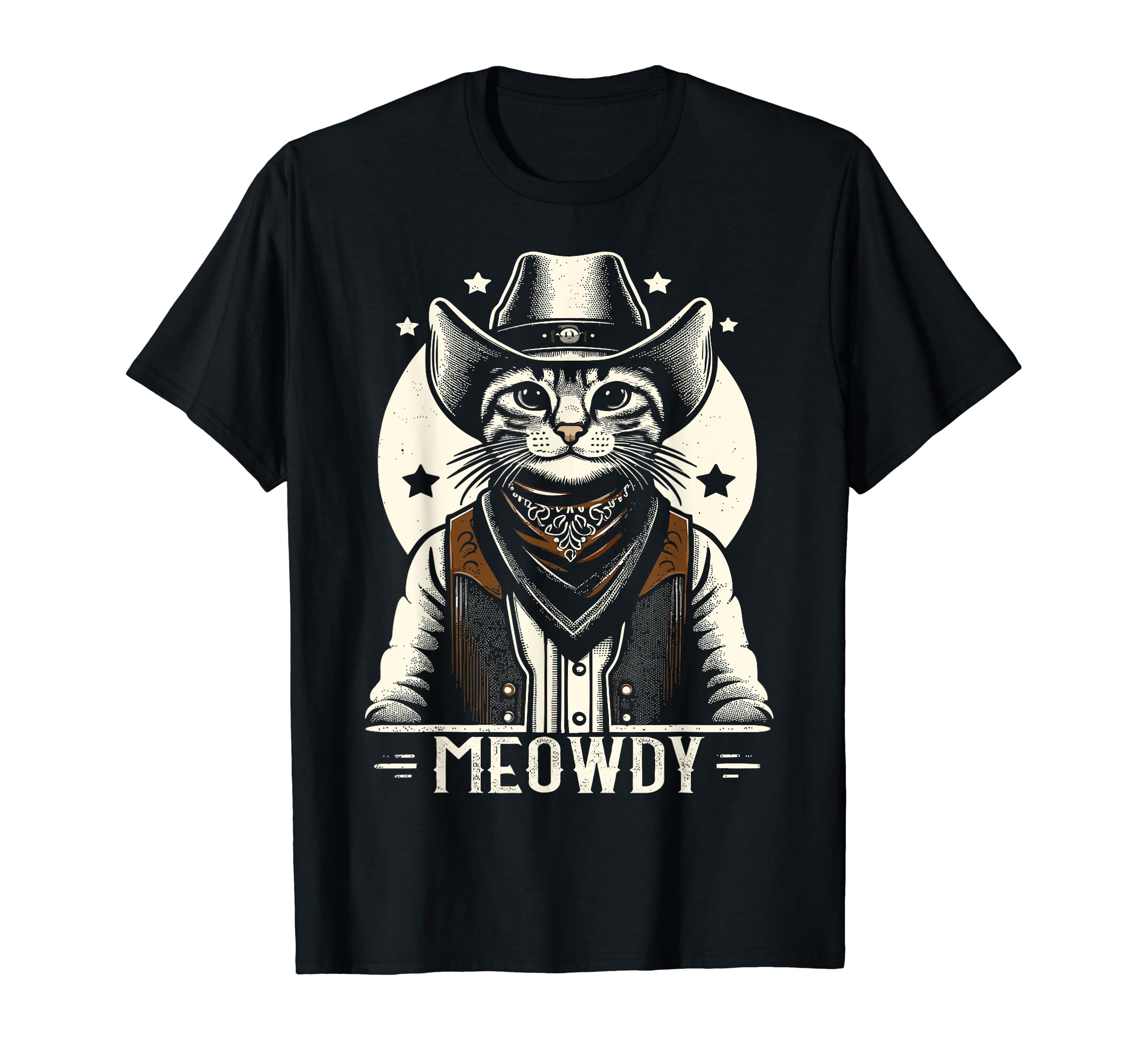 Meowdy Cat Cowboy Country T-Shirt - Unique Graphic Men Women - T-Shirt, Sweatshirt, Hoodie