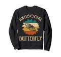 Funny Antisocial Butterfly Item Sweatshirt - Graphic Print for Adults - T-Shirt, Sweatshirt, Hoodie