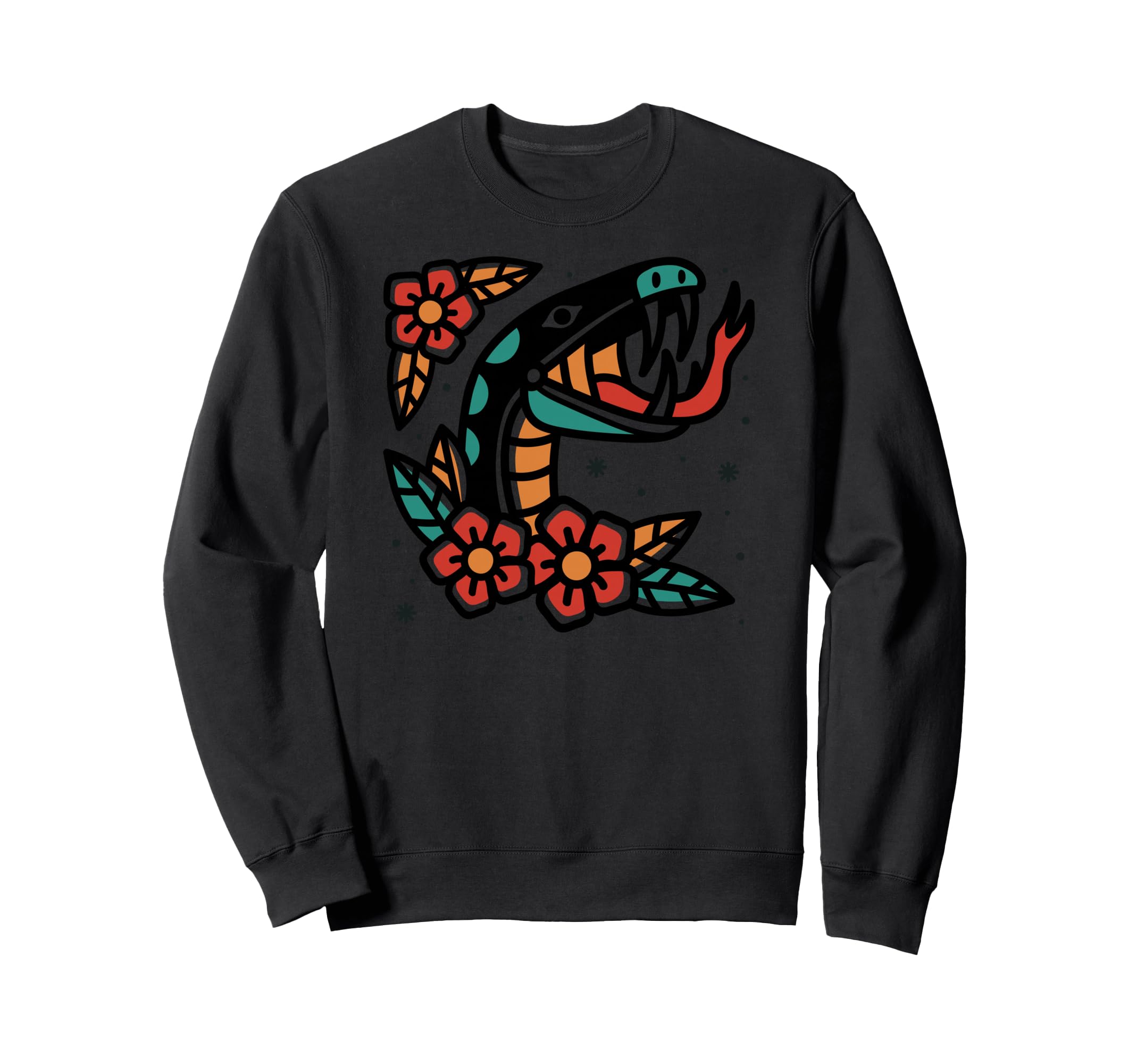 Snake Old School American Sweatshirt - Novelty Apparel for Adults - T-Shirt, Sweatshirt, Hoodie