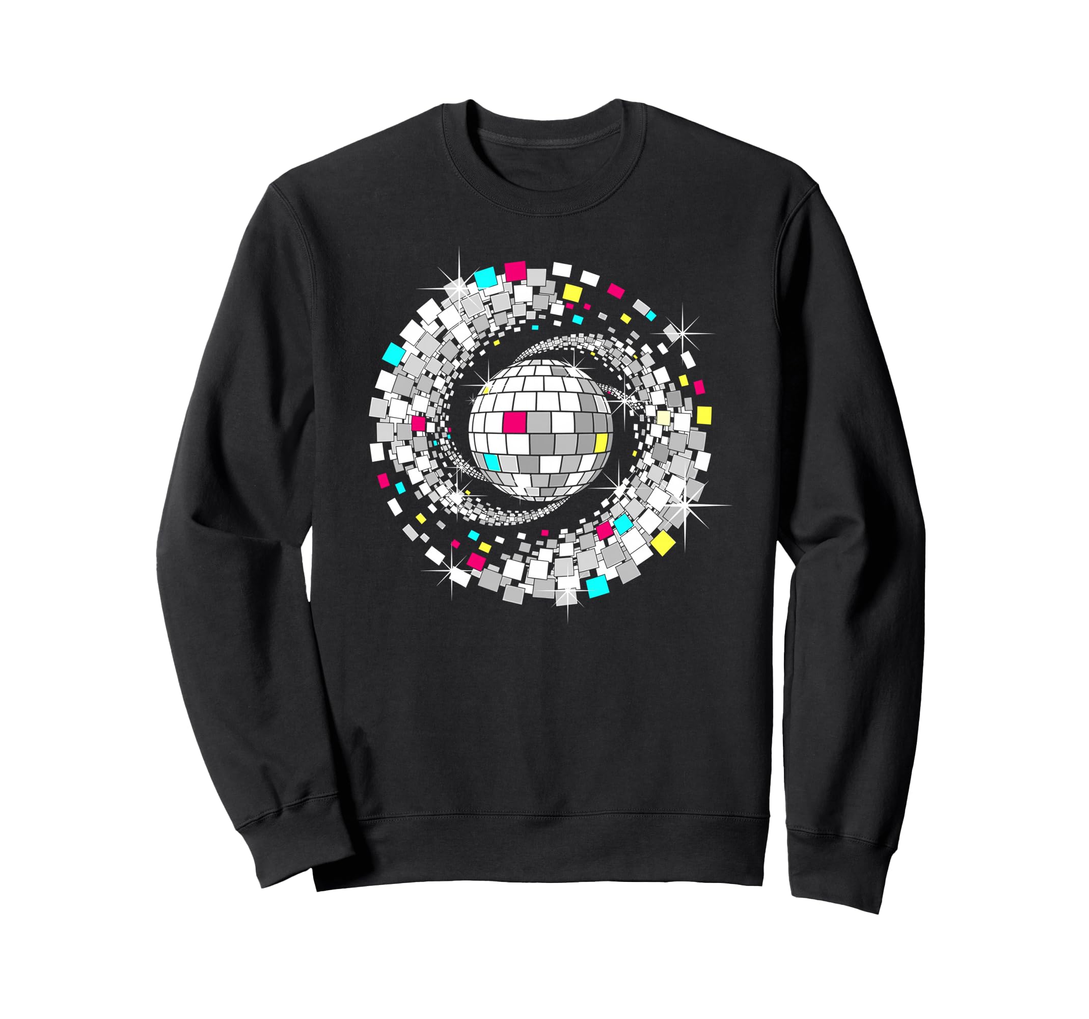 Disco Ball Party Outfit New Years Sweatshirt - Minimalist Print Men Women - T-Shirt, Sweatshirt, Hoodie