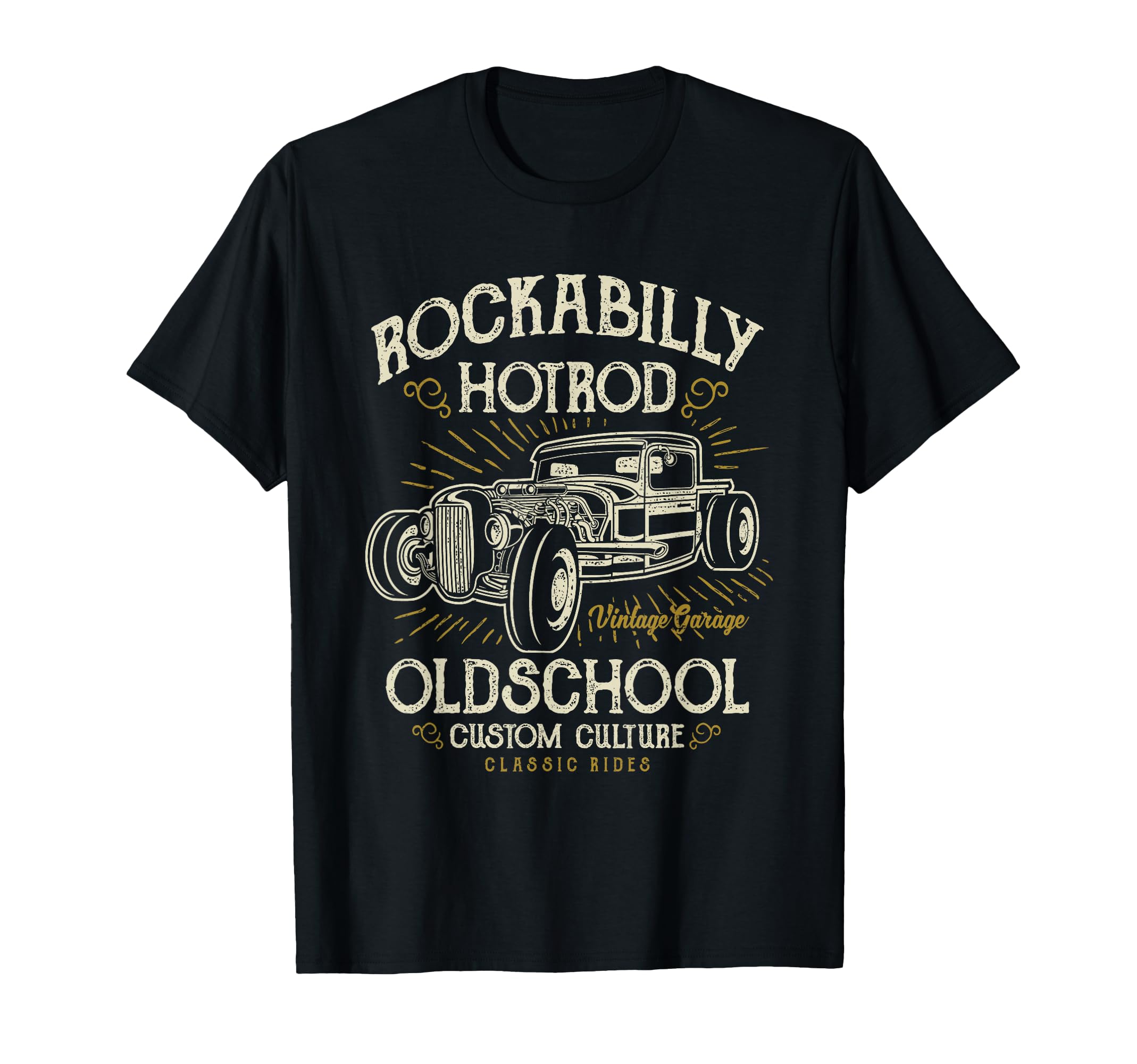 Hotrod Car Distressed T-Shirt - Casual Everyday Wear Men Women - T-Shirt, Sweatshirt, Hoodie