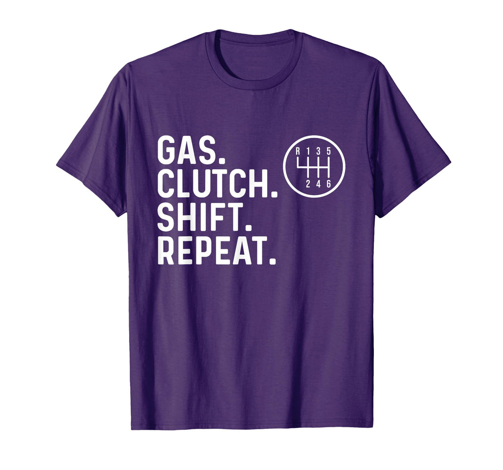 Gas Clutch Shift Repeat Car Guy Mechanic T-Shirt - Minimalist Print Unisex - T-Shirt, Sweatshirt, Hoodie