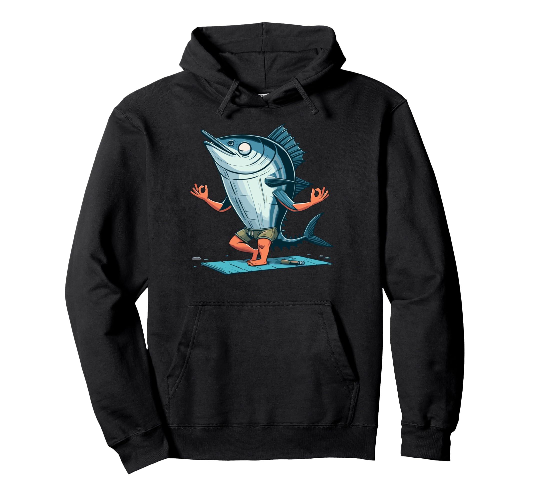 Meditation Tuna Yoga Pose Relaxing Hoodie - Casual Everyday Wear Unisex - T-Shirt, Sweatshirt, Hoodie
