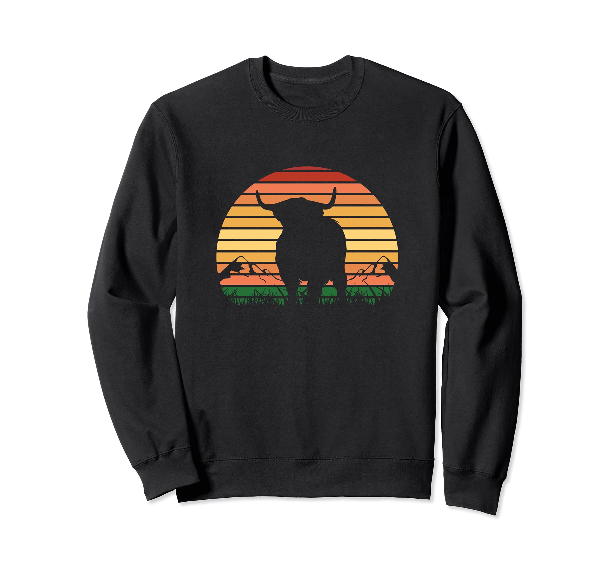 Highland Cattle Sunset Sweatshirt - Novelty Apparel Men Women - T-Shirt, Sweatshirt, Hoodie