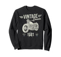 Born 1981 Birthday Motorbike Sweatshirt - Aesthetic Graphic for Adults - T-Shirt, Sweatshirt, Hoodie
