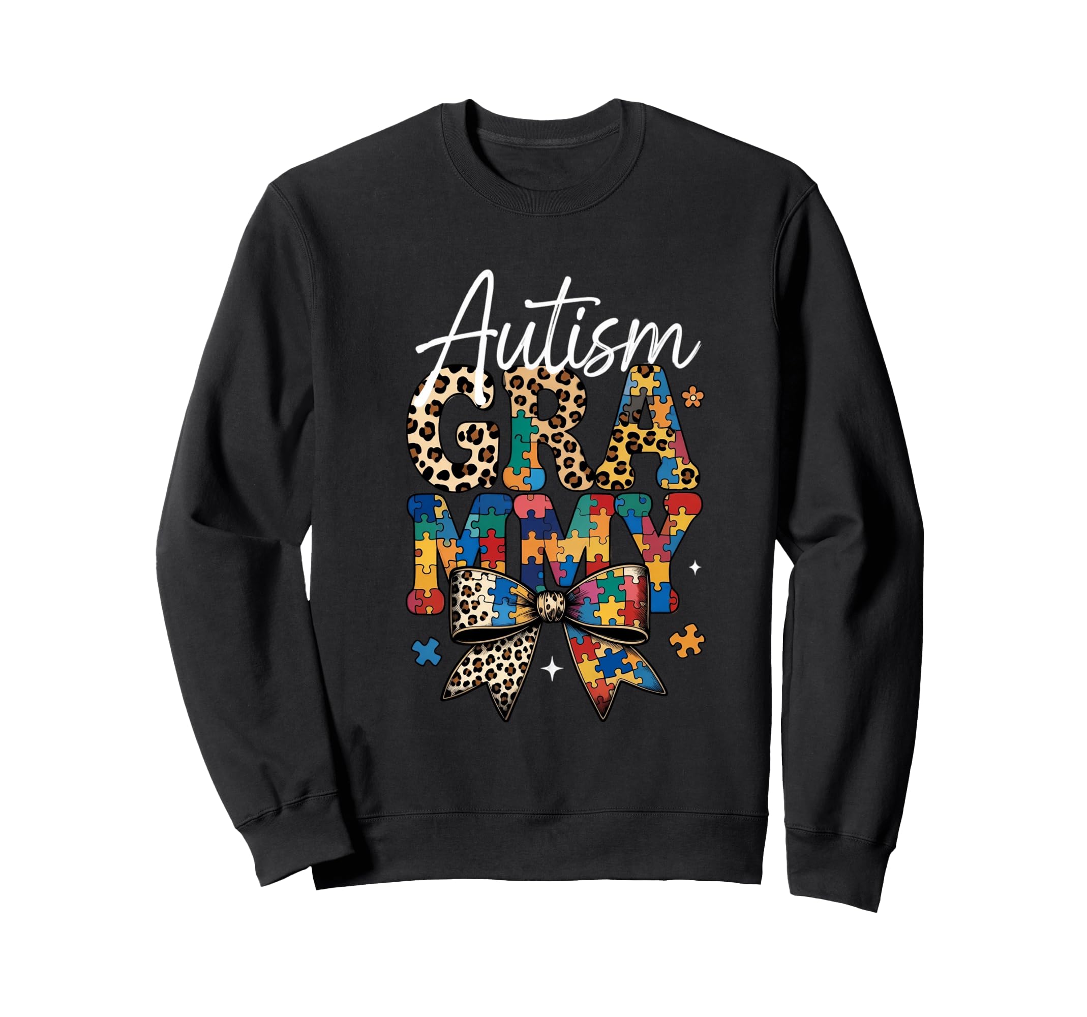 Grammy Autism Awareness Leopard Sweatshirt - Fun Novelty Design Men Women - T-Shirt, Sweatshirt, Hoodie