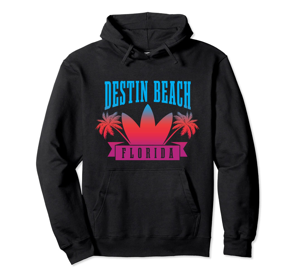 Destin Beach Florida Fl Surf Sunset Surfer Hoodie - Graphic Print Men Women - T-Shirt, Sweatshirt, Hoodie