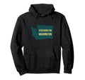 Statehood Washington Minimalist State Hoodie - Aesthetic Graphic Unisex - T-Shirt, Sweatshirt, Hoodie