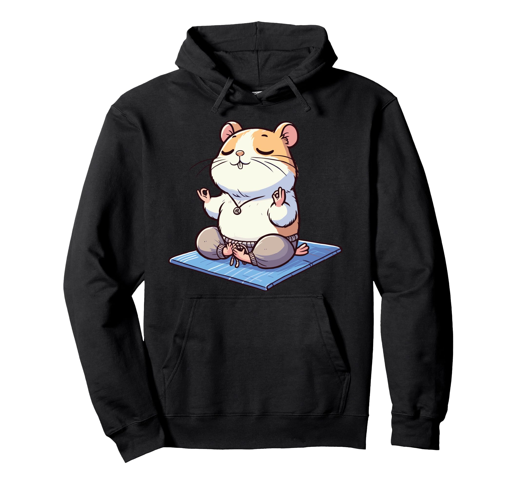 Meditation Hamster Yoga Pose Relaxing Hoodie - Streetwear Style Men Women - T-Shirt, Sweatshirt, Hoodie
