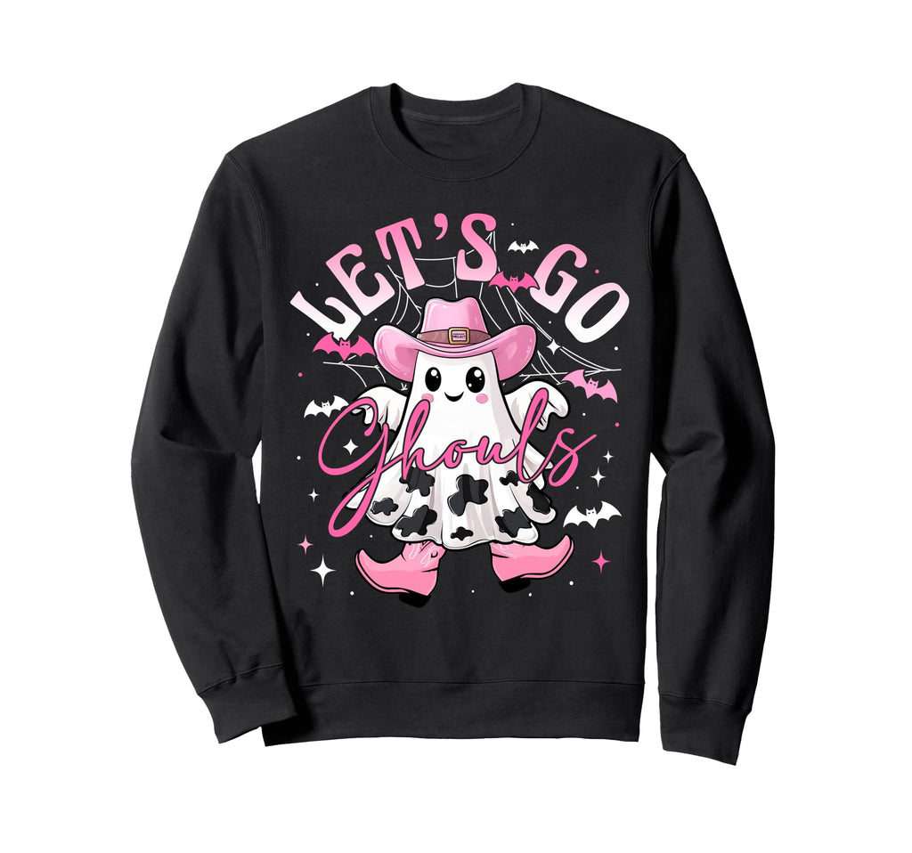 Funny Halloween Lets Go Ghouls Sweatshirt - Minimalist Print Men Women - T-Shirt, Sweatshirt, Hoodie