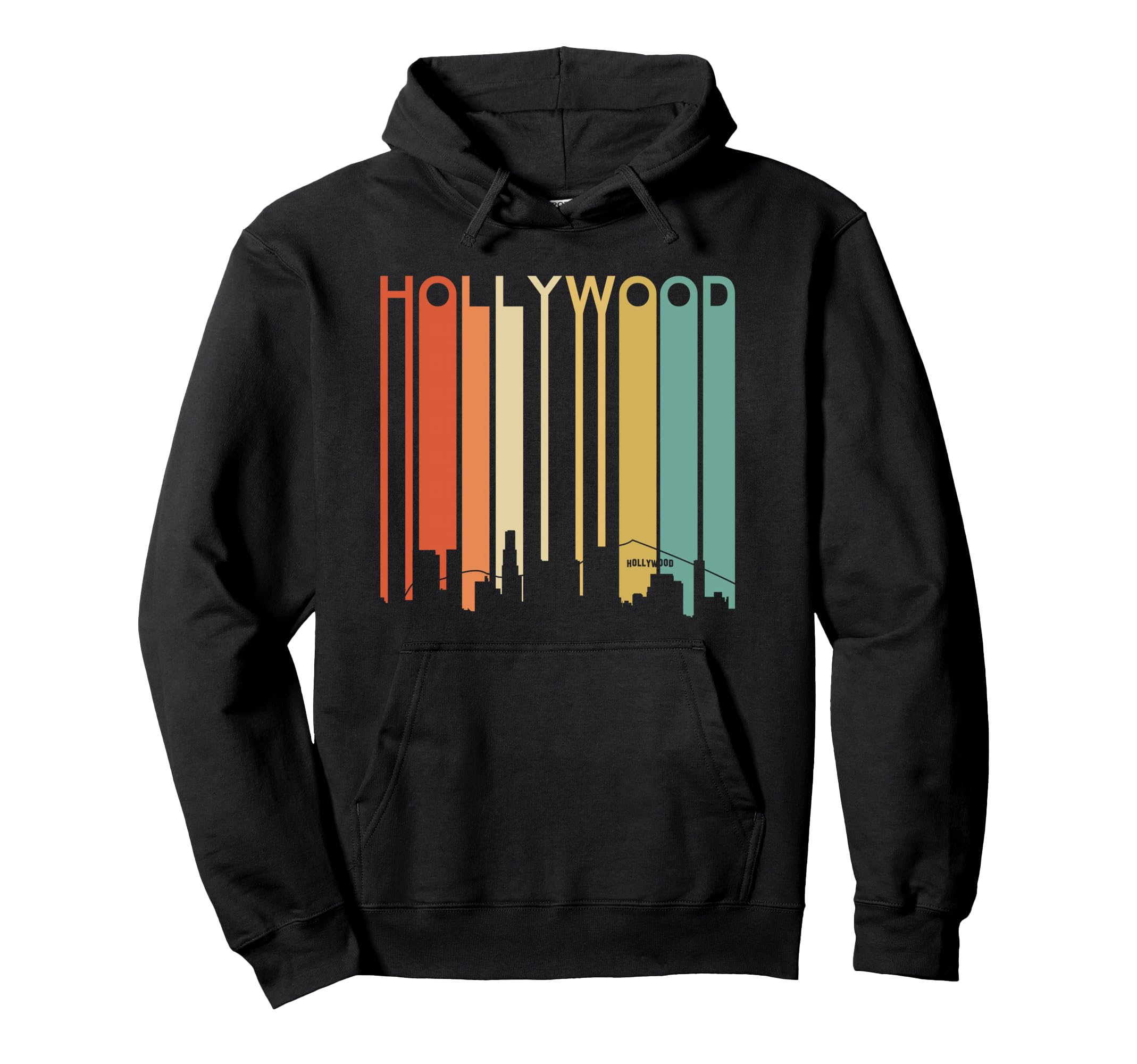 Hollywood Los Angeles California Hoodie - Custom Art Print Men Women - T-Shirt, Sweatshirt, Hoodie