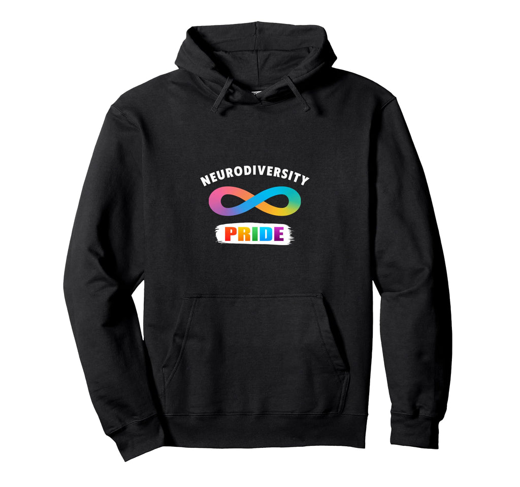 Neurodiversity Rainbow Infinity Hoodie - Minimalist Print Unisex - T-Shirt, Sweatshirt, Hoodie