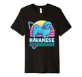 Havanese Dog Synthwave Aesthetic Dog T-Shirt - Novelty Apparel for Adults - T-Shirt, Sweatshirt, Hoodie