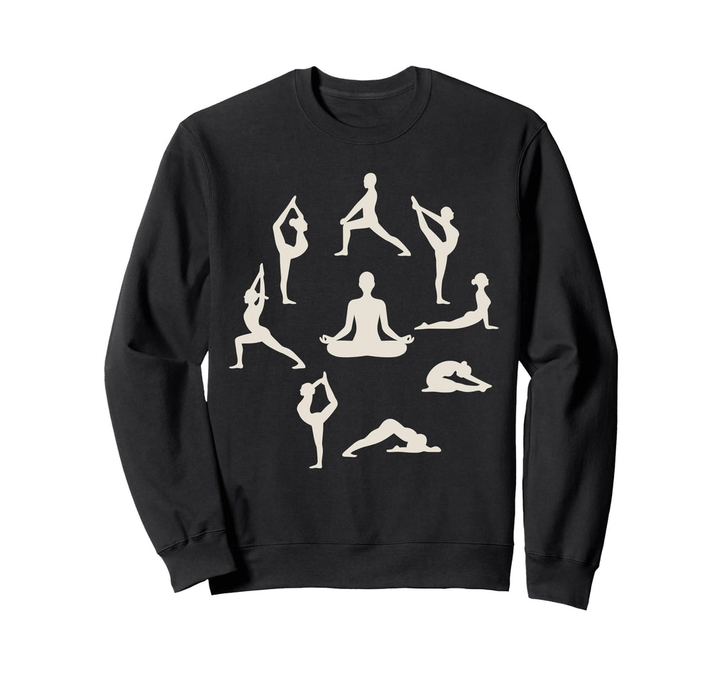 Serene Yoga Poses Meditation Sweatshirt - Minimalist Print Men Women - T-Shirt, Sweatshirt, Hoodie