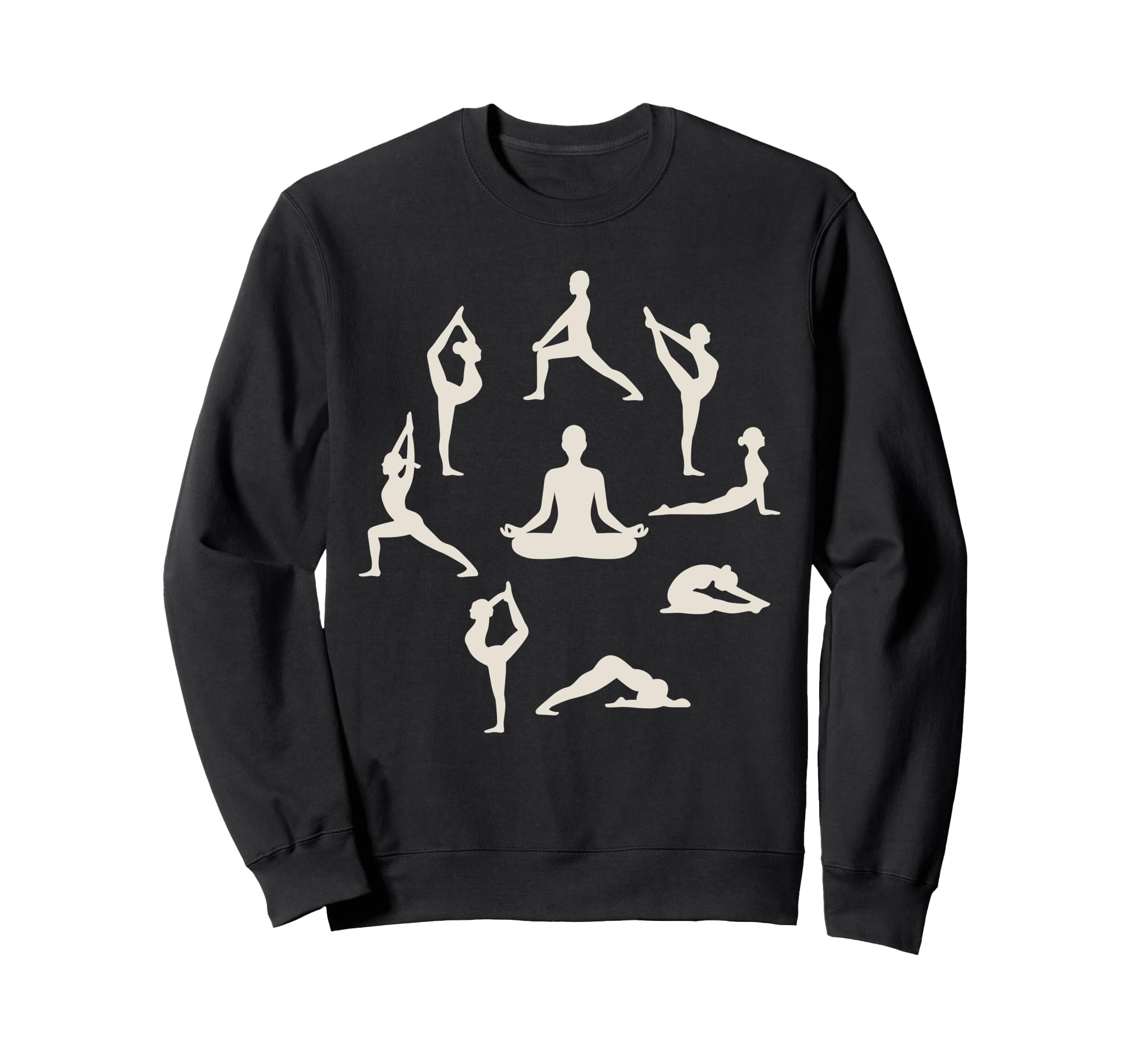 Serene Yoga Poses Meditation Sweatshirt - Minimalist Print Men Women - T-Shirt, Sweatshirt, Hoodie