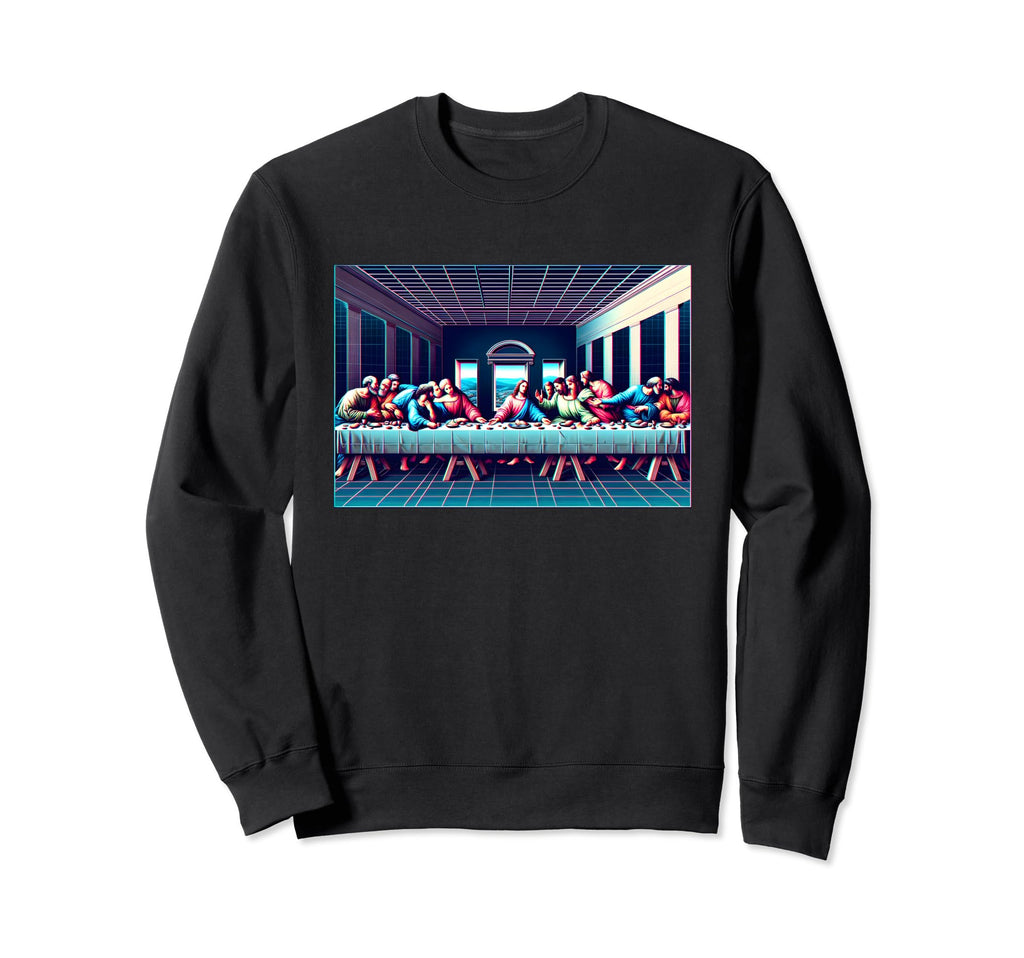 Vaporwave Lords Supper Synthwave Sweatshirt - Streetwear Style for Adults - T-Shirt, Sweatshirt, Hoodie
