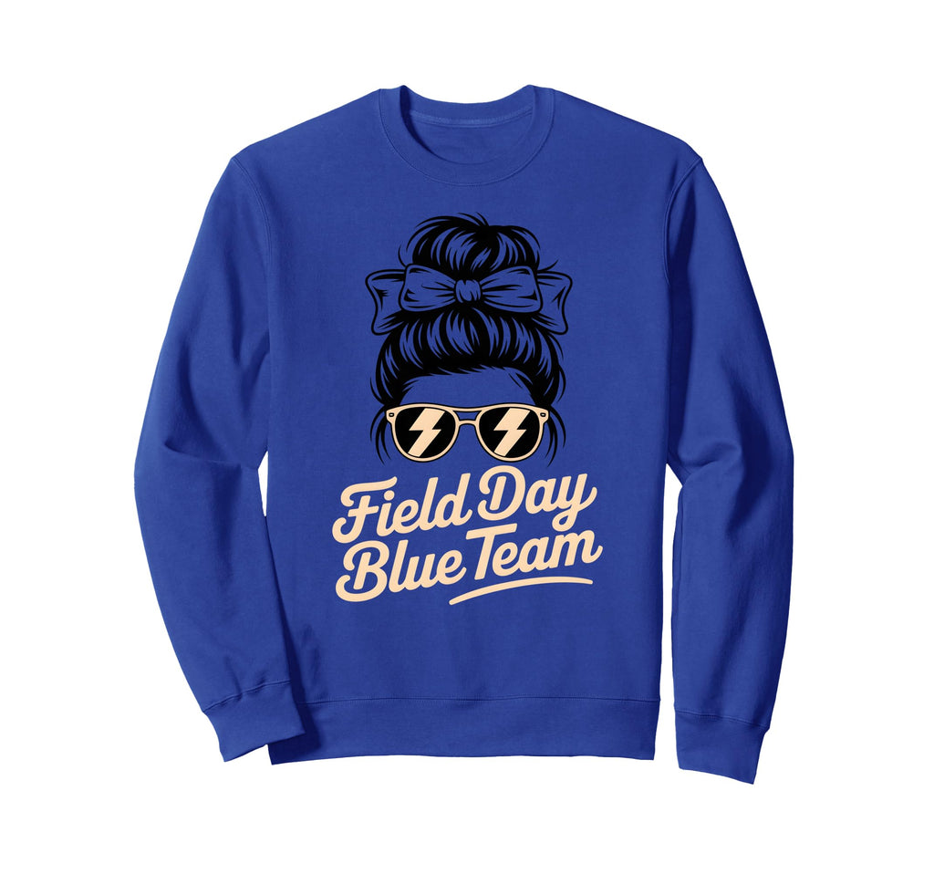Field Day Blue Team Competition Sweatshirt - Casual Everyday Wear Unisex - T-Shirt, Sweatshirt, Hoodie
