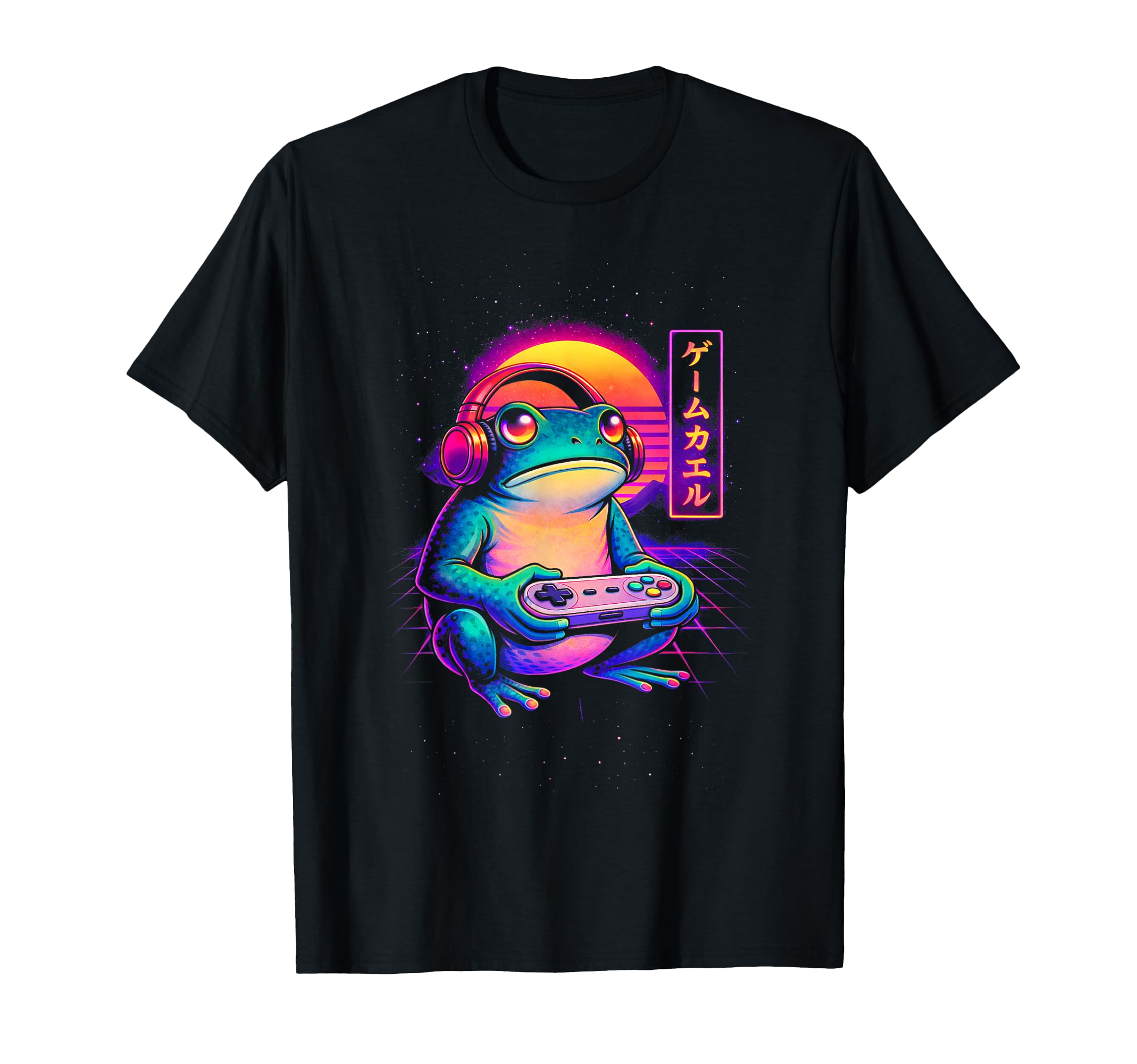 Frog Gamer 80S Aesthetic T-Shirt - Fun Novelty Design Unisex - T-Shirt, Sweatshirt, Hoodie