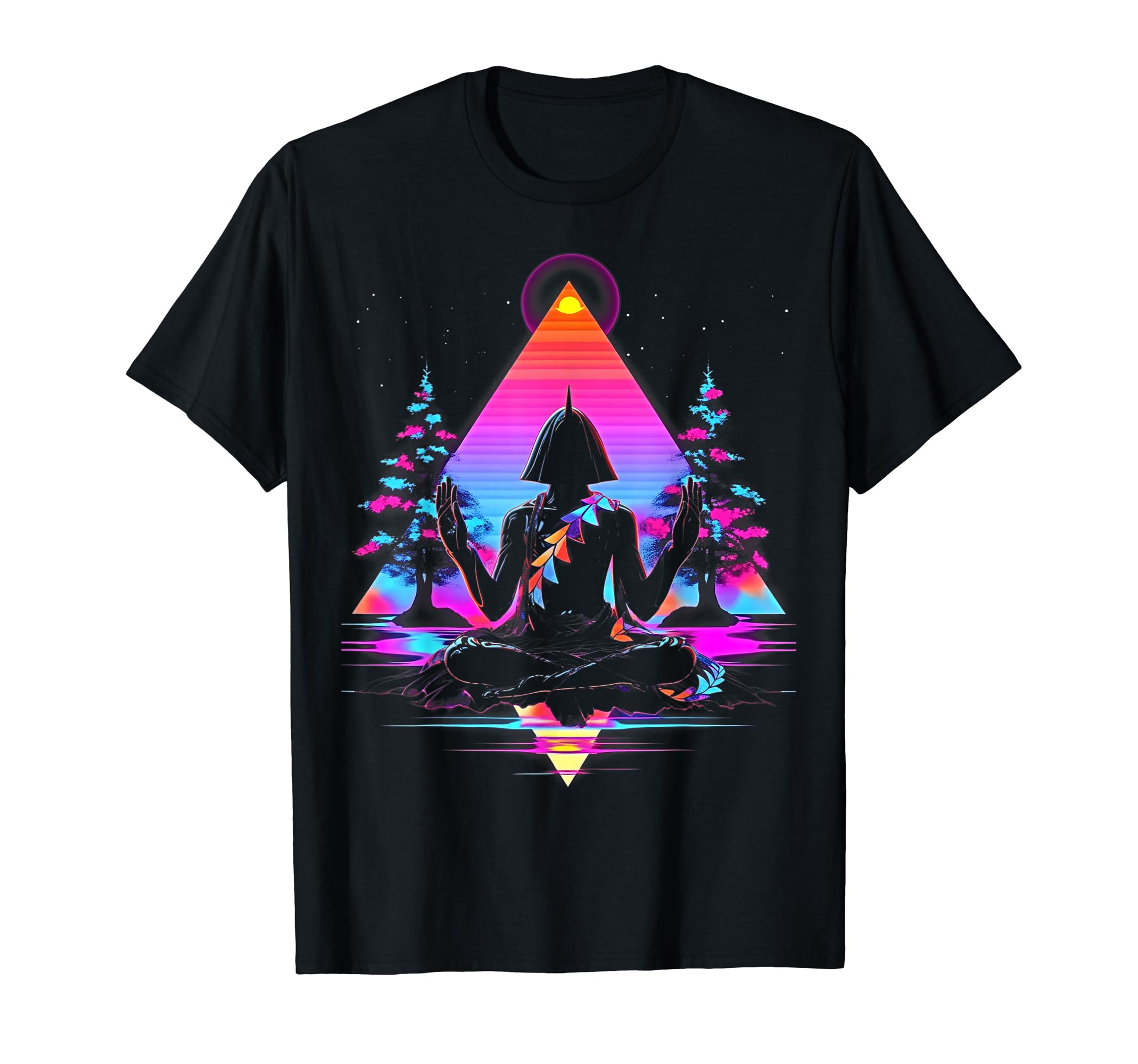 Synthwave Buddha Cyberpunk 80S Sci Fi T-Shirt - Streetwear Style Men Women - T-Shirt, Sweatshirt, Hoodie