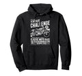 Challenge Motorcycle Race Distressed Hoodie - Fun Novelty Design Men Women - T-Shirt, Sweatshirt, Hoodie