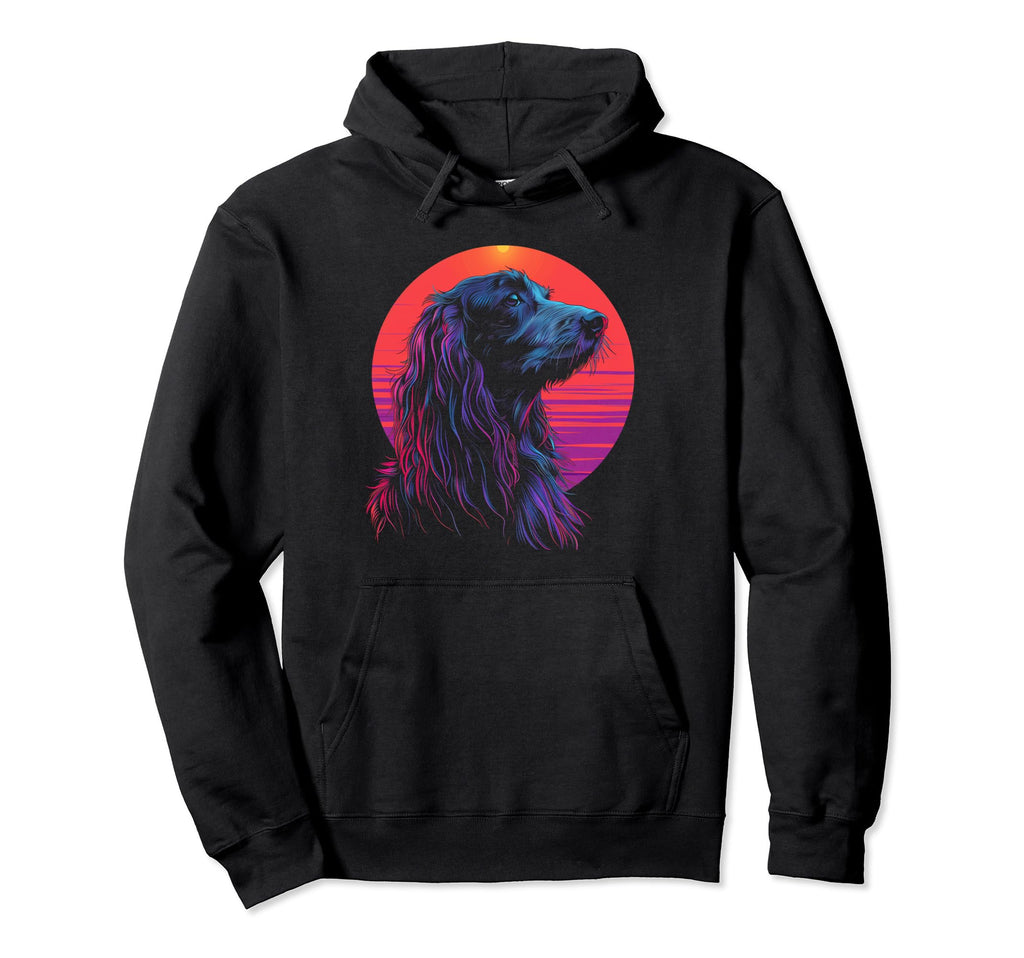 Dog Afghan Hound Vaporwave Retrowave Hoodie - Minimalist Print Men Women - T-Shirt, Sweatshirt, Hoodie