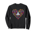 Yoga Heart Meditation Pose Love Sweatshirt - Graphic Print for Adults - T-Shirt, Sweatshirt, Hoodie