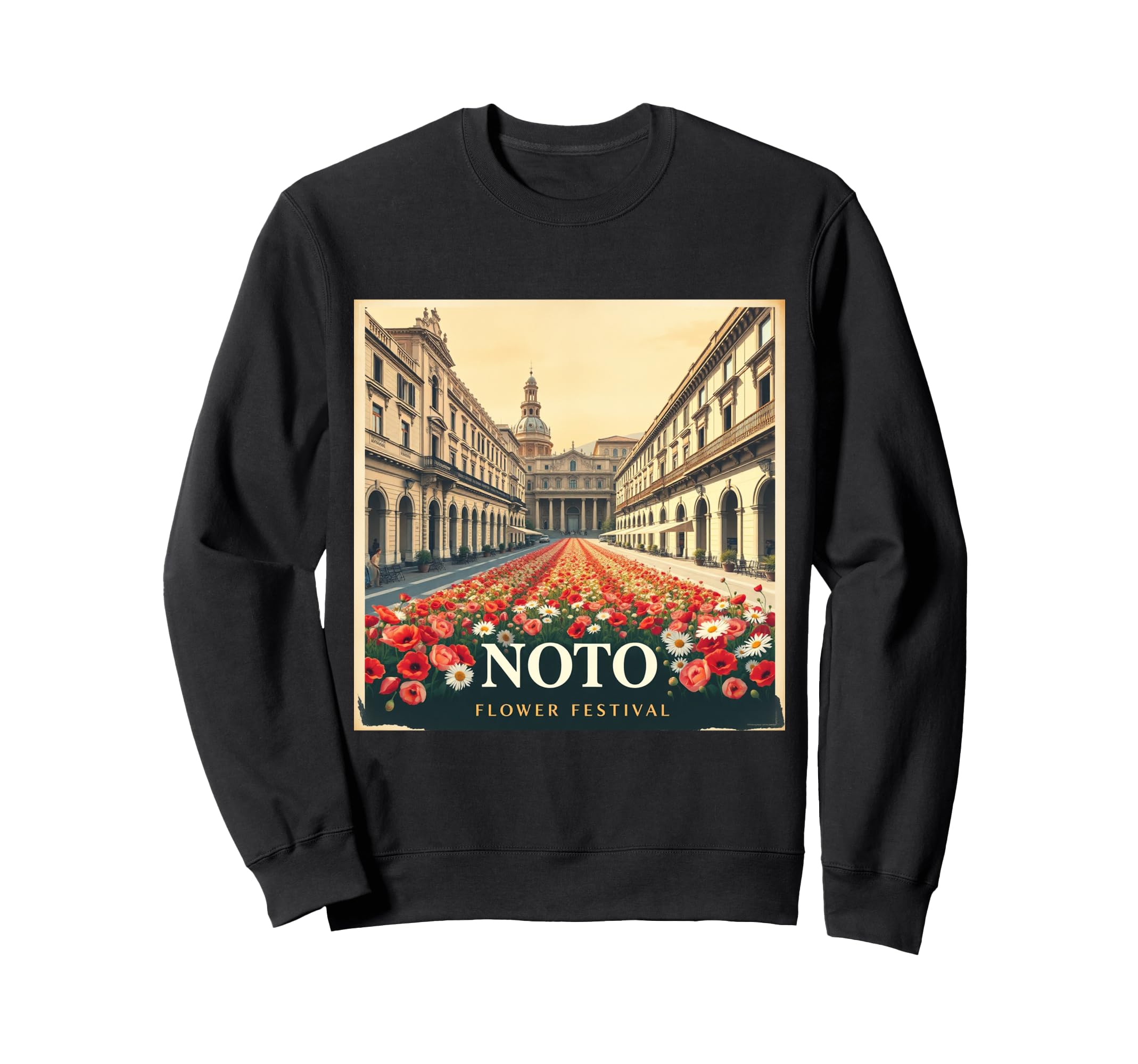 Noto Flower Festival Art Sicily Sweatshirt - Custom Art Print for Adults - T-Shirt, Sweatshirt, Hoodie