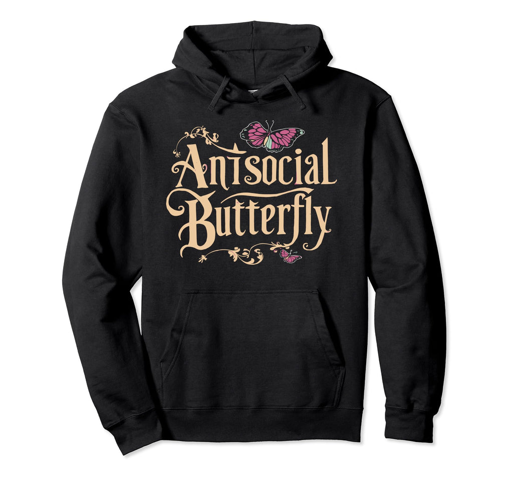 Antisocial Butterfly Hoodie - Aesthetic Graphic Unisex - T-Shirt, Sweatshirt, Hoodie